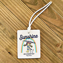 Load image into Gallery viewer, Travel ID Tag Sunshine on a Rainy Day
