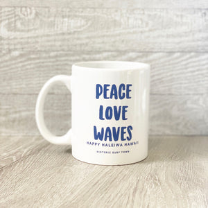 Peace Love Waves Coffee Mug